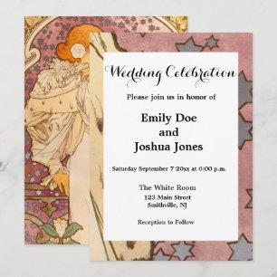 Convite Alphonse Mucha La Dame Aux Camelias: Art Nouveau