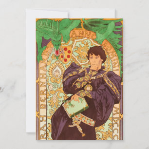 Convite Alphonse Mucha Prince e Dragon