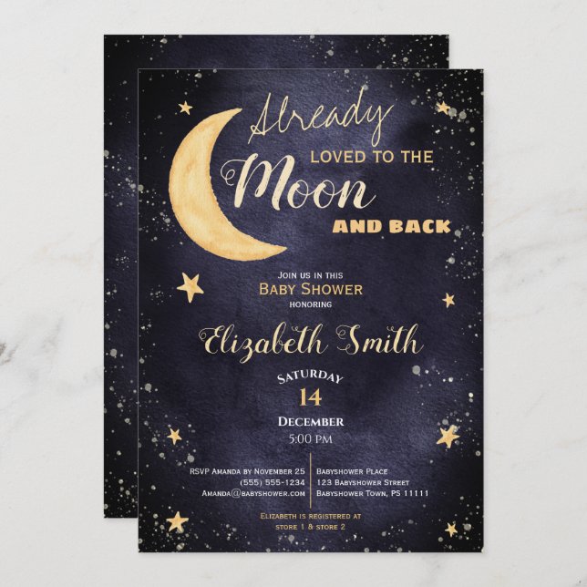 Convite Already loved gender neutral babyshower (Frente/Verso)