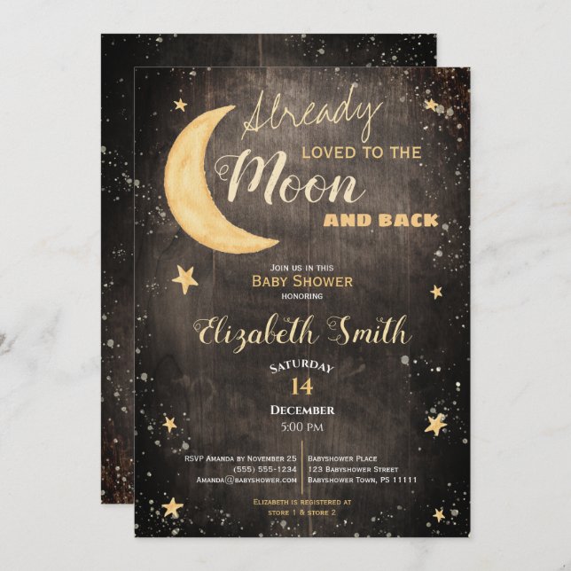 Convite Already loved gender neutral babyshower kaart (Frente/Verso)