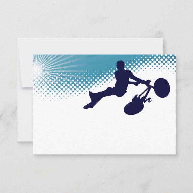 Convite alta bicicleta do céu (Frente)