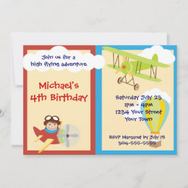 Convite Alta Festa de aniversário de Aventura de Voo