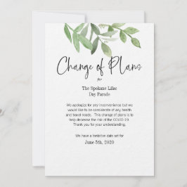 Convite Alteração de Data para Eventos