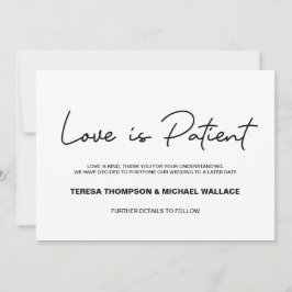 Convite Alteração de Planos Amor é Casamento de Paciente A