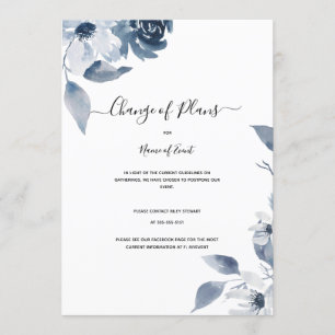 Convite Alteração de Planos, Cancelamento de Eventos