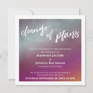 Convite Alteração do Plano de Fruta de Paixão Adiada Cartã