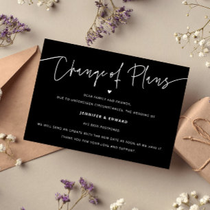 Convite Alteração Minimalista De Planos Atualização De Cas