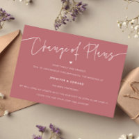 Alteração Minimalista Planos de Casamento Cor-de-r