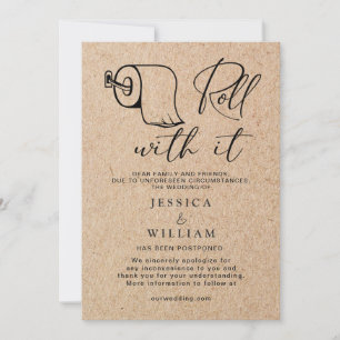 Convite Alteração Moderna de Data Adiada Evento Cancelad