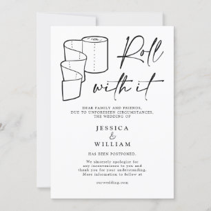 Convite Alteração Moderna de Data Adiada Evento Cancelad