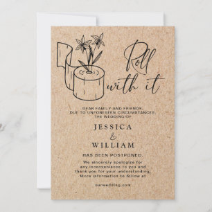 Convite Alteração Moderna de Data Adiada Evento Cancelado