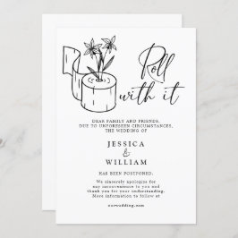 Convite Alteração Moderna de Data Adiada Evento Cancelado