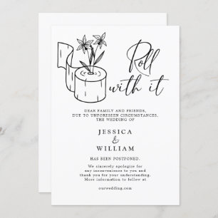 Convite Alteração Moderna de Data Adiada Evento Cancelado