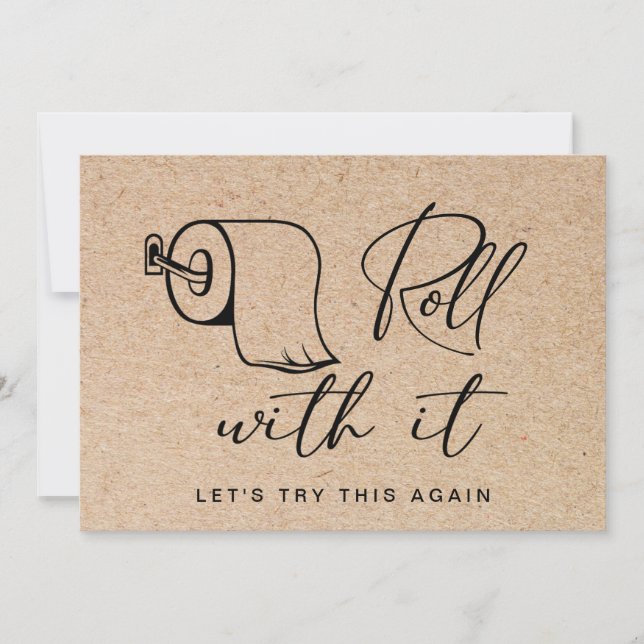 Convite Alteração Moderna de Data Adiada Evento Cancelado (Frente)