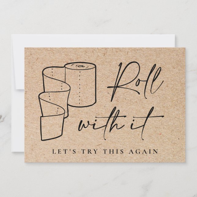 Convite Alteração Moderna de Data Adiada Evento Cancelado (Frente)