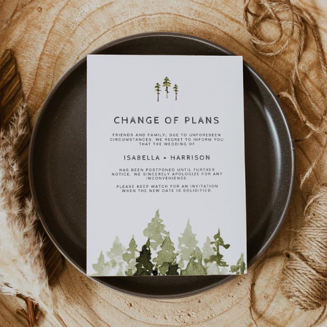 Convite Alterações no Casamento Rústico com Aquarela JENNA (Criador carregado)