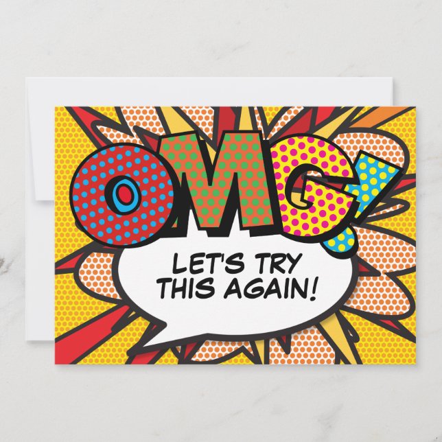 Convite Alterar a data adiada do novo plano Diversão moder (Frente)