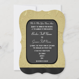 Convite alternativo Dourado estilo 'kalkboard'