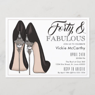 Convite Alto salto quarenta e fabuloso aniversário