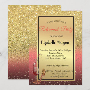 Convite Altura Alta,Vidro de Vinho,Vermelho,Festa de Baixa