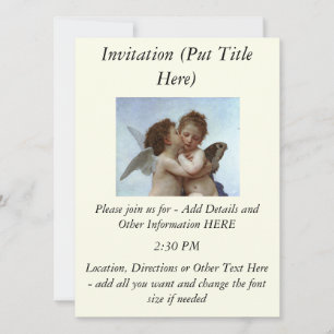 Convite Alunos L'Amour et Psyche de Bouguereau (Cupido)