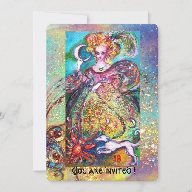 Convite ALVO DAS SOMBRAS PERDIDAS/A LUA, Pérola (Frente)