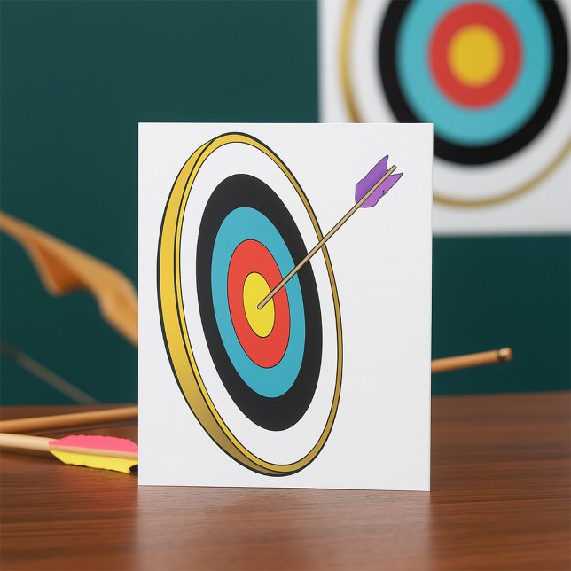 Convite Alvo de Archery Bullseye com Arrow Hitting Center (Criador carregado)