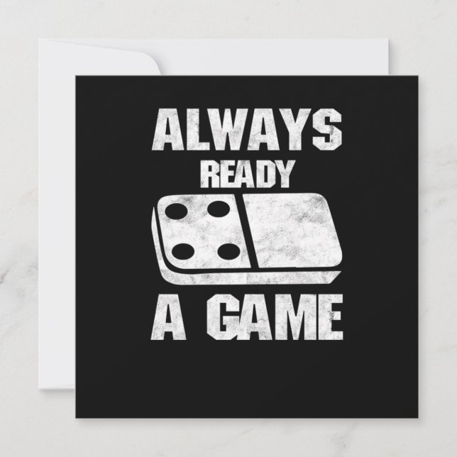 Convite Always Ready Dominoes Tiles Puzzler Game Gift (Frente)