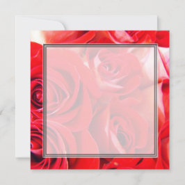 Convite Ama flores de rosa vermelha em branco casamento, f