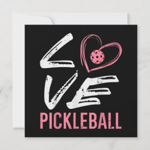 Convite Ama Pickleball Coração Picle Ball Mulheres Meninas
