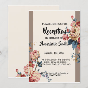 Convite amada Recepção