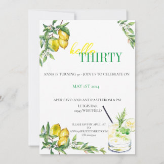 Convite Amalfi Citrus Invitation - Birthday