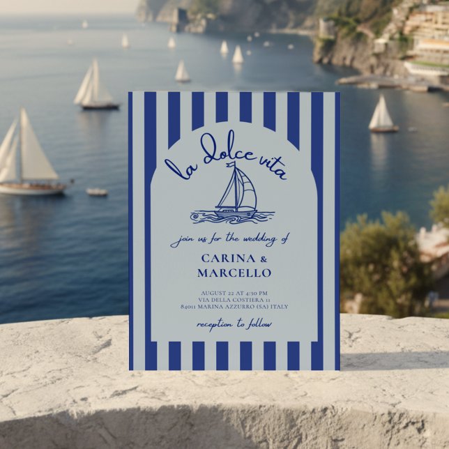 Convite Amalfi Coast Amore: La Dolce Vita Arch Wedding (Criador carregado)