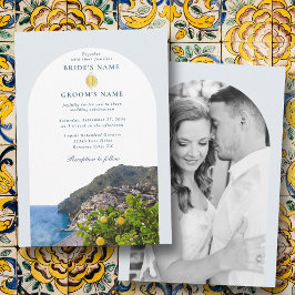 Convite Amalfi Coast Arch Italy Lemons Wedding Photo