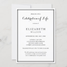 Convite Amando a Celebração da Memória do Funeral da Moldu