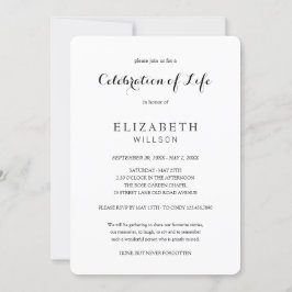 Convite Amando a Celebração da Memória do Funeral da Vida