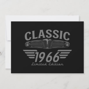 Convite Amante de Carros Antigos 1966 Feito em 1966 60º An
