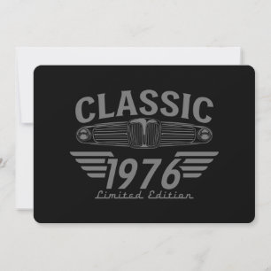 Convite Amante de Carros Antigos 1976 Feito em 1976 Aniver