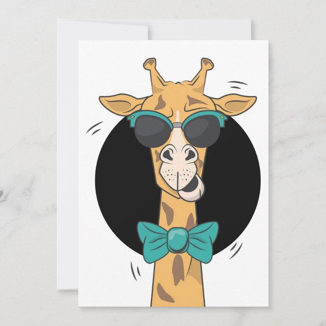 Convite Amante de Girafa Girafa No Meu Coração (Frente)