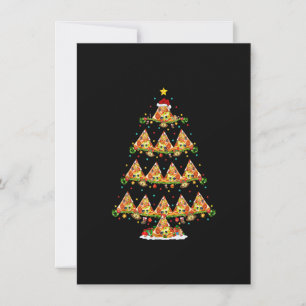 Convite Amante de Pizza Fast Food Luzes Xmas Papai Noel Pi