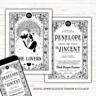 Convite Amantes Cósmicos | Casamento Tarot