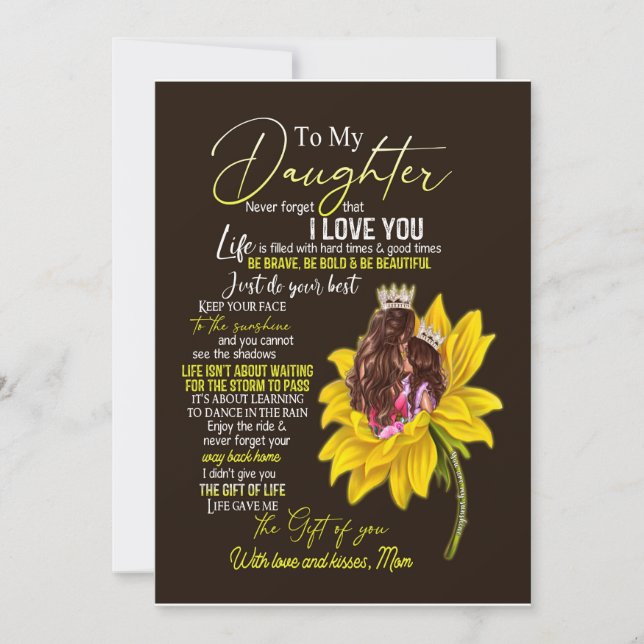 Convite Amantes da Filha | Para Minha Filha Amor Mamãe (Frente)