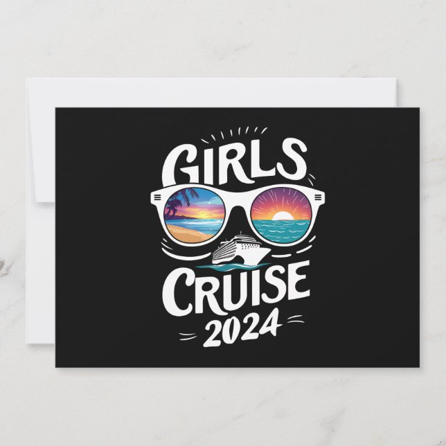 Convite Amantes de Férias Girls Cruise Trip 2024 (Frente)