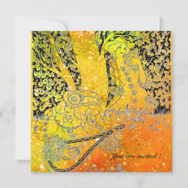 CONVITE AMANTES ROMÂNTICOS, ROMANCE EM ESPUMANOS DE LARANJ