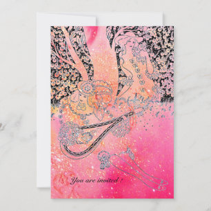 CONVITE AMANTES ROMÂNTICOS, ROMANCE EM FAÍSCAS DE FÚCSIA R