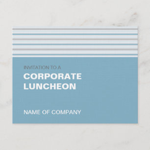 Convite Amara Stripe Cornflower Corporate Luncheon