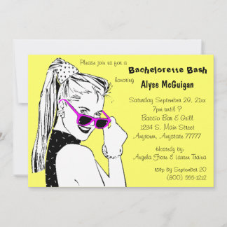 Convite Amarelo à Bachelorette Bash