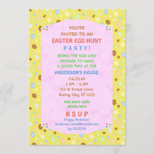Convite Amarelo cor-de-rosa retrógrado do grupo de caça ao