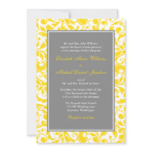 Amarelo e Cinza Suavizam Injeções de Casamento