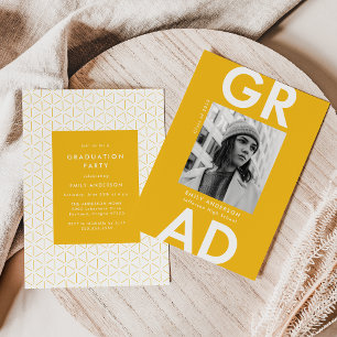Convite Amarelo  Festa de formatura de Fotos de Formando N